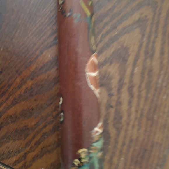 Folk Art Hand Carved Pool Cue - Picture 5 of 6